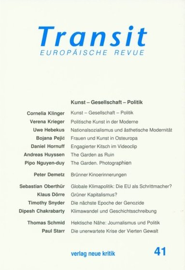 Transit 41. Europÿische Revue (e-bok)