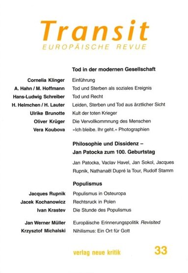 Transit 33. Europÿische Revue (hftad)