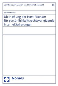 Die Haftung der Host-Provider fur personlichkeitsrechtsverletzende Internetauerungen (e-bok)