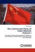 The Communist Party of India (Maoist) Volume I