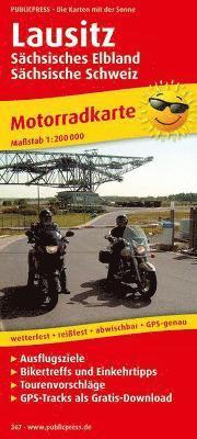 Lausitz, motorcycle map 1:200,000
