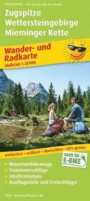 Zugspitze - Wetterstein Mountains - Mieminger Chain, hiking and cycling map 1:35,000