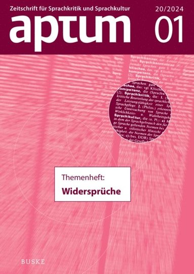 Aptum, Zeitschrift für Sprachkritik und Sprachkultur 20. Jahrgang. 2024, Heft 1 (e-bok)