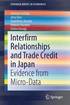 Interfirm Relationships and Trade Credit in Japan