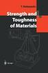 Strength and Toughness of Materials