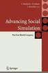 Advancing Social Simulation: The First World Congress