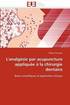 L'Analg?sie Par Acupuncture Appliqu?e ? La Chirurgie Dentaire
