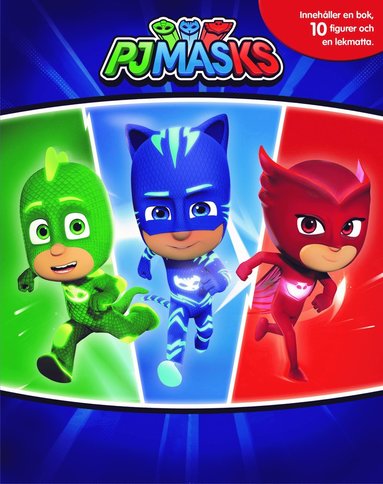 PJ Masks (bok, figurer och lekmatta) (inbunden)