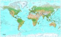 Världskarta i rör 70x100 cm