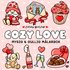 Cozy Love. Mysig och gullig Cozy Coloring m�larbok fr�n Coloring Book Cafe