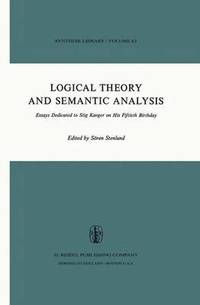 Logical Theory and Semantic Analysis (inbunden)