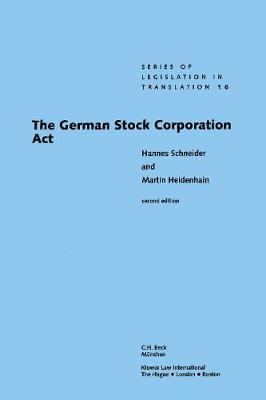 The German Stock Corporation Act (inbunden)