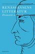 Litteraturens klassiker: Renssansens Litteratur : Dramatik och lyrik