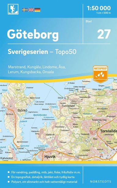 27 Gteborg Sverigeserien Topo50 : Skala 1:50 000