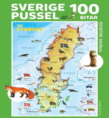 Pussel 100 bitar Sverige (pussel)