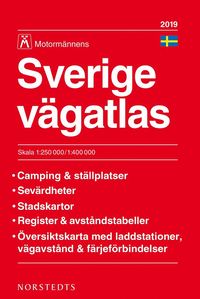 Sverige Vgatlas 2019 Motormnnen : Skala 1:250.000-1:400.000 (hftad)
