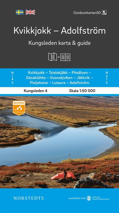 Kvikkjokk Adolfström Kungsleden 4 Karta och guide : Outdoorkartan skala 1:50 000 (häftad)
