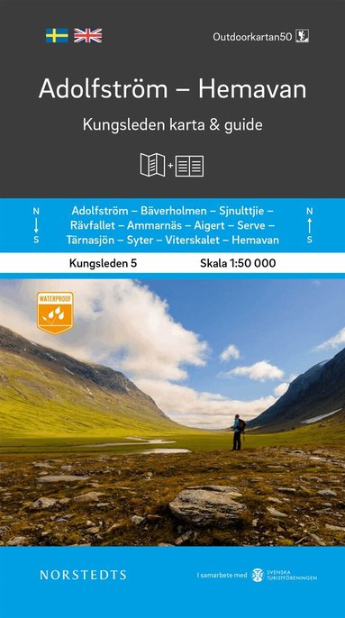 Adolfstr�m Hemavan Kungsleden 5 Karta och guide : Outdoorkartan skala 1:50 000