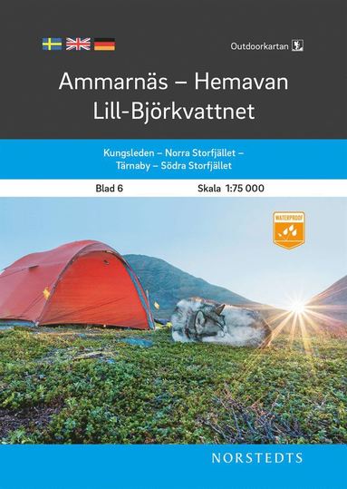 Outdoorkartan Ammarns Hemavan Lill-Bjrkvattnet : Blad 6 Skala 1:75 000