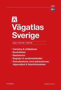 M Vägatlas Sverige 2021 : Skala 1:250.000-1:400.000 (häftad)