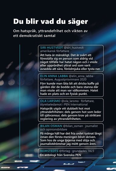 Du blir vad du sger : om hatsprk, yttrandefrihet och vikten av ett demokratiskt samtal (kartonnage)