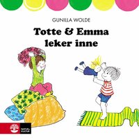 Omslag: Totte och Emma leker inne