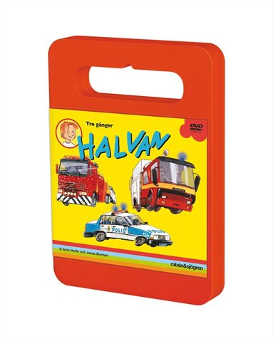 Tre gånger Halvan : Här kommer brandbilen, polisbilen, bärgningsbilen (kartonnage)