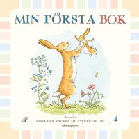 Omslag för Min första bok. Baserad på Gissa hur mycket jag tycker om dig