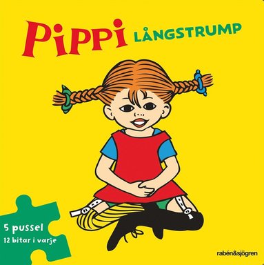 Pippi Lngstrump Pusselbok : 5 pussel med 12 bitar i varje (inbunden)