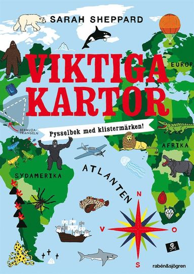Viktiga Kartor Pysselbok : Pysselbok med klisterm�rken (kartonnage)