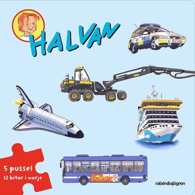 Halvan pusselbok : 5 pussel med 12 bitar i varje (kartonnage)
