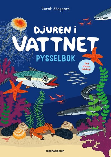 Djuren i vattnet pysselbok med klistermrken (inbunden)