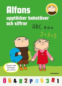 Omslag för Alfons upptäcker bokstäver och siffror : pysselbok