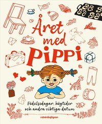 Omslag: Året med Pippi : födelsedagsbok