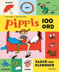 Omslag: Pippis 100 ord, saker och klenoder