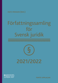 Författningssamling för Svensk juridik : 2021/2022 som bok, ljudbok eller e-bok.
