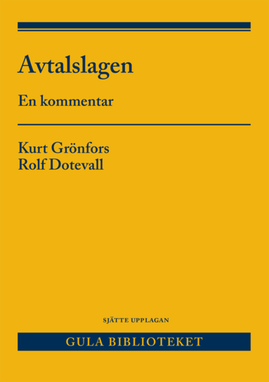 Avtalslagen : en kommentar (hftad)