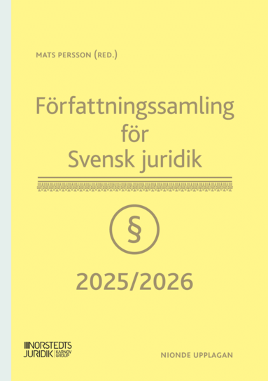 Frfattningssamling fr Svensk juridik : 2025/2026 (hftad)