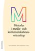 Metoder i medie- och kommunikationsvetenskap