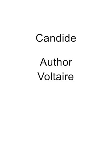 Candide (hftad)