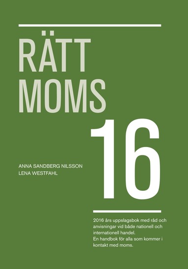 Rätt Moms 2016 (häftad)