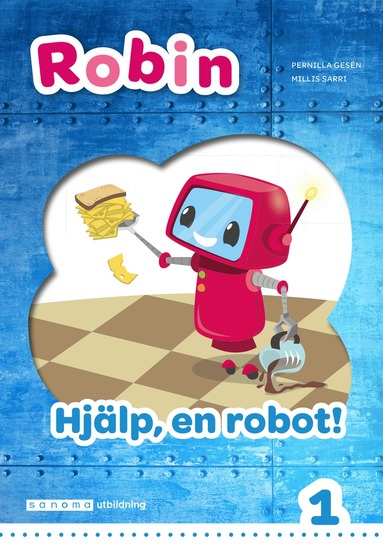 Robin k 1 Lsebok vit Hjlp, en robot! (inbunden)