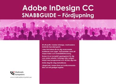 Adobe InDesign CC  snabbguide - fördjupning (häftad)