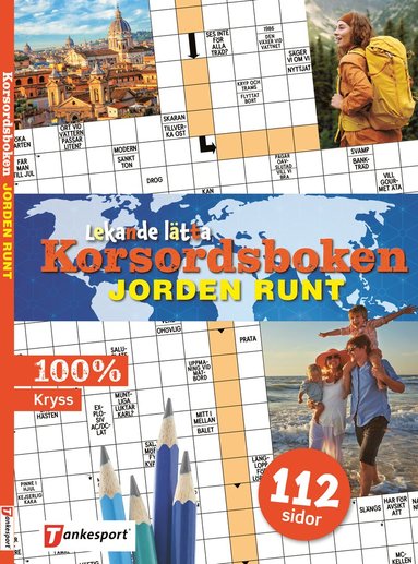Lekande lätta korsordsboken : Jorden runt (inbunden)