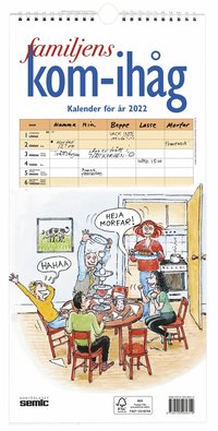 Familjens kom-ihåg-kalender 2022 (väggkalender)