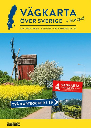 Vägkarta över Sverige och Europa (häftad)