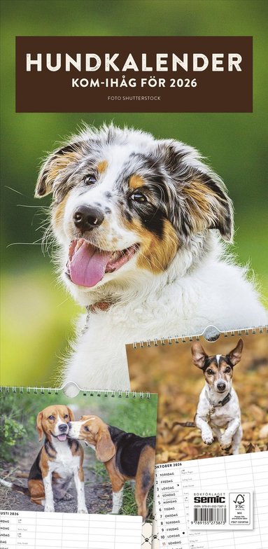 Hundkalender 2026 (inbunden)