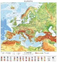 Europa skolkarta på rullgardin 1:3 milj : 1:3M - Rullad (9789158847316
