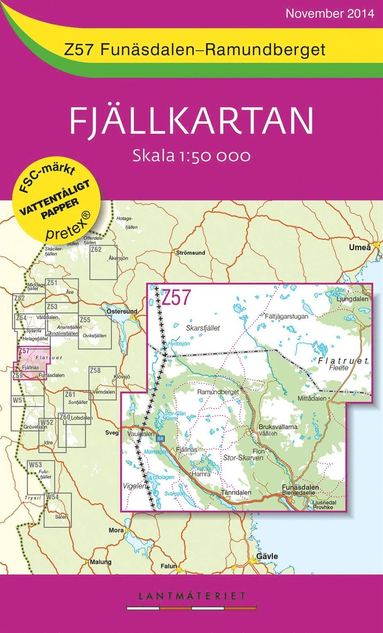 Z57 Funäsdalen-Ramundberget Fjällkartan : 1:50000 (pocket)