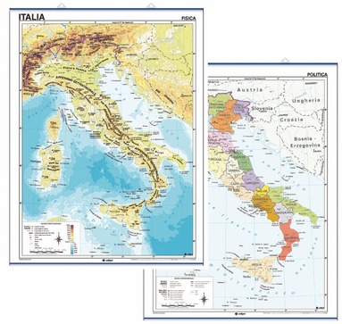 Karta över Italien (häftad)
